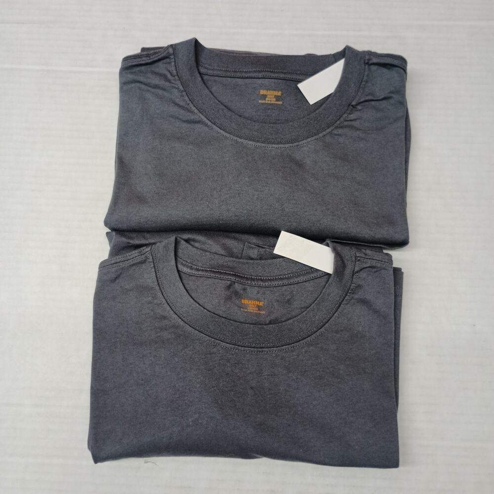 2 Brahma Short‎ Sleeve Work T-Shirt 3XLT 54-56 Gray Pocket Tee 100% Cotton